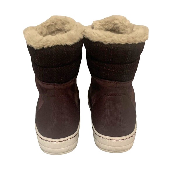 NWOB Aetrex Leather Jodie Boots in Wine Purple  w/  Faux Fur Lining -  Sz 10.5 - Picture 5 of 9